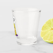 FUNNY RETRO WOMAN aangepaste tekst Shot Glas (Rechts)