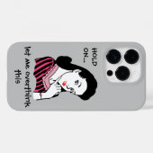 Funny Retro Woman overdenkend aan dit Case-Mate iPhone Case (Achterkant (horizontaal))