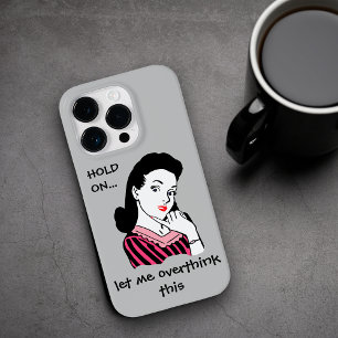 Funny Retro Woman overdenkend aan dit Case-Mate iPhone 14 Pro Hoesje