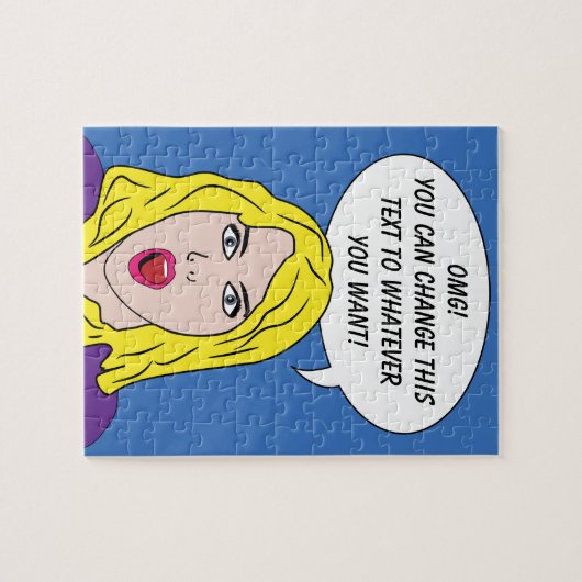 FUNNY RETRO WOMAN puzzle personnalisé (Horizontal)