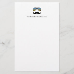 Funny Retro zonnebril met Mustache Briefpapier
