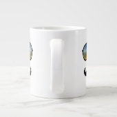 Funny Retro zonnebril met Mustache Extra Grote Mok (Achterkant)