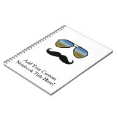 Funny Retro zonnebril met Mustache Notitieboek (Linkerzijde)