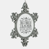Funny Revermoeid leraar Tin Sneeuwvlok Ornament (Links)