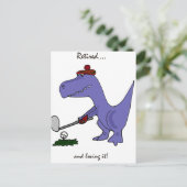 Funny Revermoeid T-Rex Dinosaur Gofing Briefkaart (Staand voorkant)