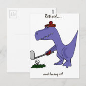 Funny Revermoeid T-Rex Dinosaur Gofing Briefkaart (Voorkant / Achterkant)