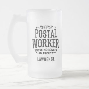 Funny Revermoeit Postal Worker Personalize Name Matglas Bierpul