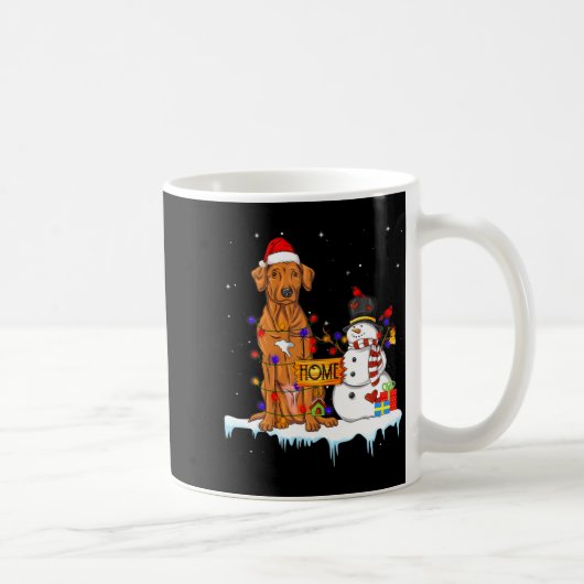 Funny Rhodesian Ridgeback Dog Christmas Snowman Xm Koffiemok (Rechts)