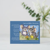 Funny Rhymes Chinchilla Love Carte postale (Debout devant)