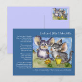 Funny Rhymes Chinchilla Love Carte postale (Devant / Derrière)