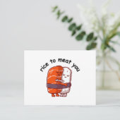 Funny Rice to Meat You Briefkaart (Staand voorkant)
