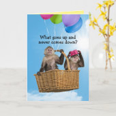 Funny Riddle for Old Age Birthday Greeting Kaart (Gele Bloem)