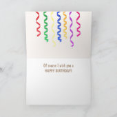 Funny Ridiculous Cat Birthday Kaart (Binnen)