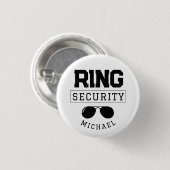 Funny Ring Beveiliging Bruiloft Favor Kind Ronde Button 3,2 Cm (Voorkant /achterkant)