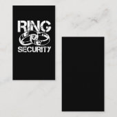 Funny Ring Security Marriage Ring Bearer Visitekaartje (Voorkant / Achterkant)
