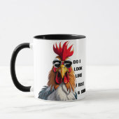 Funny Rise & Shine Grumpy Morning Rooster Humor Mok (Links)