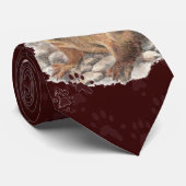 Funny River Otter & Empreintes, Cravate des pistes (Roulé)