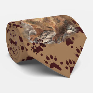 Funny River Otter & Footprint, Tracks Stropdas