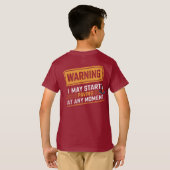 Funny Road Work Warning Sign Construction Humor T-shirt (Achterkant volledig)