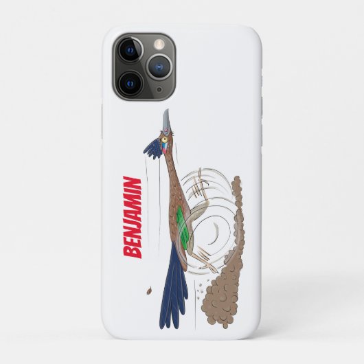 Funny roadrunner bird cartoon illustration Case-Mate iPhone case (Achterkant)