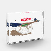 Funny roadrunner bird cartoon illustration fotoblokken (Links)