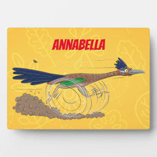 Funny roadrunner bird cartoon illustration fotoplaat