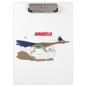 Funny roadrunner bird cartoon illustration klembord