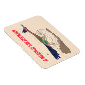 Funny roadrunner bird cartoon illustration magneet (Rechterzijde)