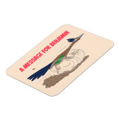 Funny roadrunner bird cartoon illustration magneet (Linkerzijde)