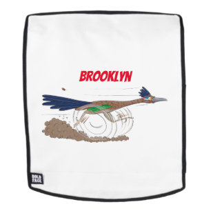 Funny roadrunner bird cartoon illustration rugtassen