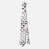 Funny roadrunner bird cartoon illustration stropdas (Voorkant)