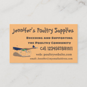 Funny roadrunner bird cartoon illustration visitekaartje