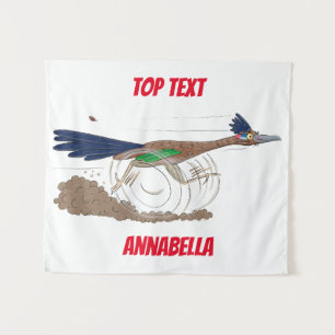 Funny roadrunner bird cartoon illustration wandkleed