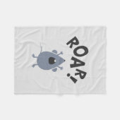 Funny Roar Mouse Design Fleece Deken (Voorkant (Horizontaal))