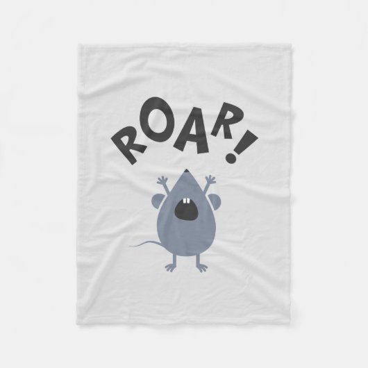 Funny Roar Mouse Design Fleece Deken (Voorkant)