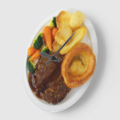 Funny Roast Beef Dinner Clock Grote Klok (Hoek)
