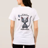 Funny Robot Cat Tri-Blend Shirt (Achterkant)