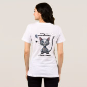 Funny Robot Cat Tri-Blend Shirt (Achterkant volledig)