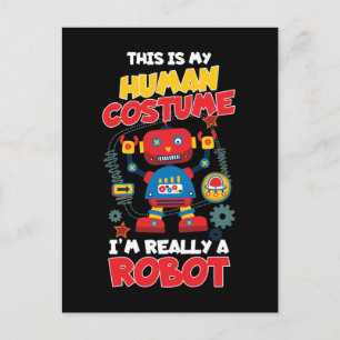 Funny Robot Costume Boys Girls Robots Briefkaart