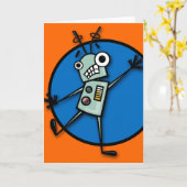 FUNNY ROBOT INTERRUPTED WENSKAART KAART (Gele Bloem)