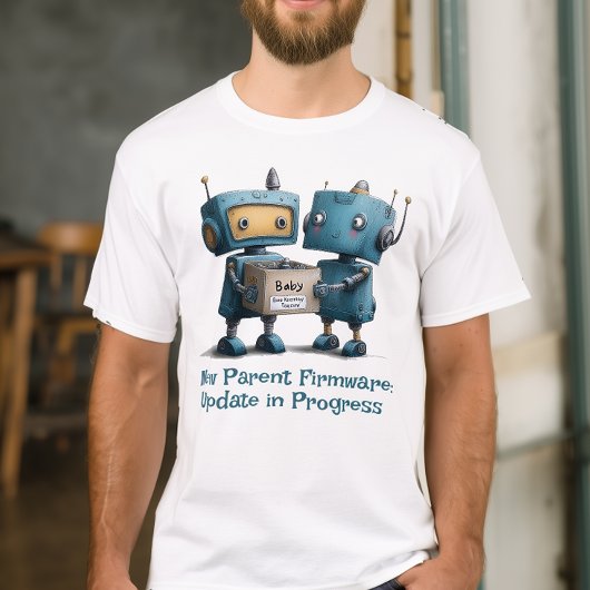 Funny Robot Parents Baby Aankomst Shirt