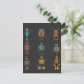 Funny Robot Technology Computer Science Children Briefkaart (Staand voorkant)