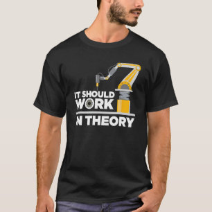 Funny Robotics Art for Men Kinder Robot Robotics E T-shirt