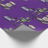 Funny robots cartoon cadeaupapier (Hoek)