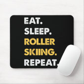 Funny Roller-skiing Apparel Eat Sleep Roller-skiin Muismat (Met muis)