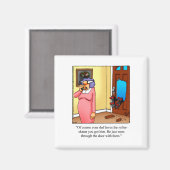 Funny Rollerskating Humor Magnet Magneet (Voorkant / Achterkant)