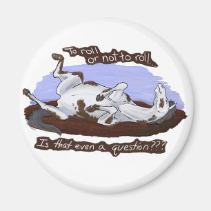 Funny Rolling Gray White Horse Magnet Magneet