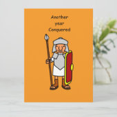 Funny Roman Legionary Birthday Party Invitation  (Debout devant)