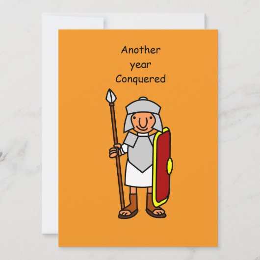 Funny Roman Legionary Birthday Party Invitation  (Devant)