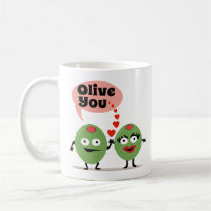 Funny Romantic Coffee Mok - Olijf je